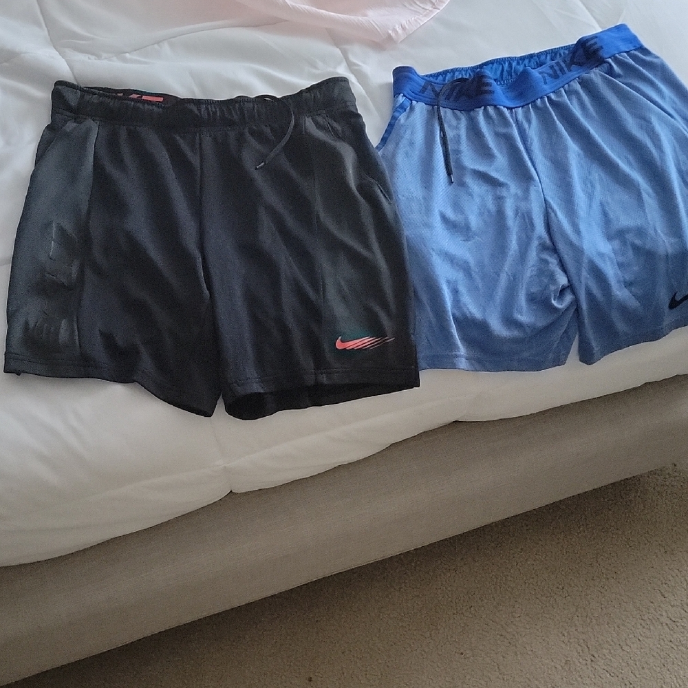 Nike Black and Blue Sports Shorts.1 Size Small..other Size Medium